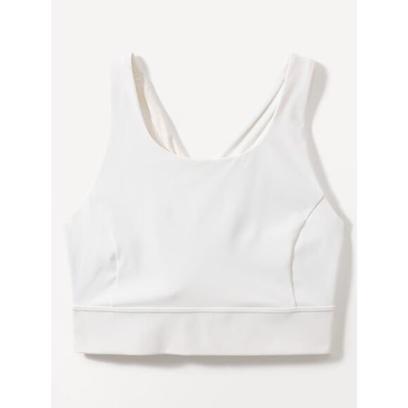 Athleta XS Train Free Longline Sports Bra Bright White X-Small D-DD - Picture 3 of 5